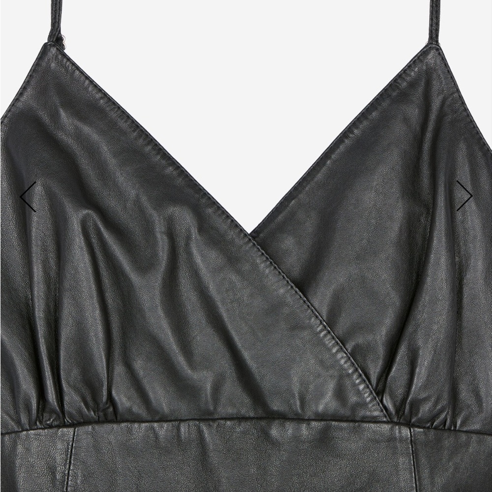 The Kooples BNWT Chic Black Leather Mini Dress SZ 2 - Picture 2 of 6